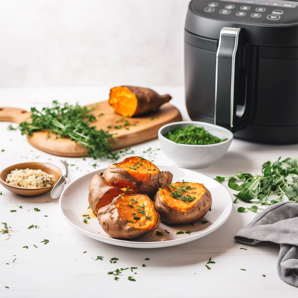 Batatinhas Crocantes com Ervas e Alho na Airfryer